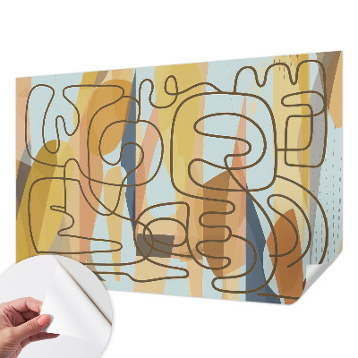 Papel mural texturado decorativo con diseño de formas abstractas