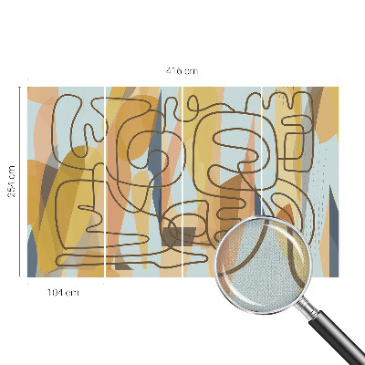 Papel mural texturado decorativo Formas abstractas