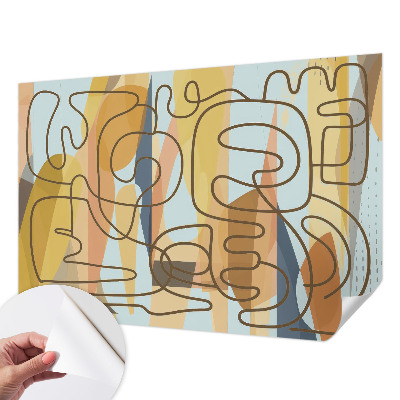 Papel mural texturado decorativo Formas abstractas