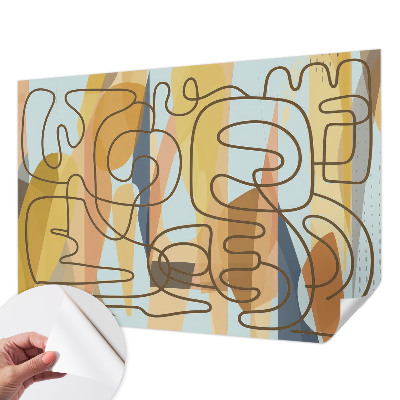 Papel mural texturado decorativo Formas abstractas
