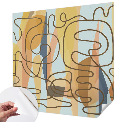 Papel mural texturado decorativo Formas abstractas