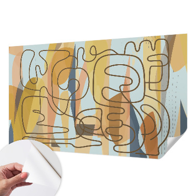 Papel mural texturado decorativo Formas abstractas