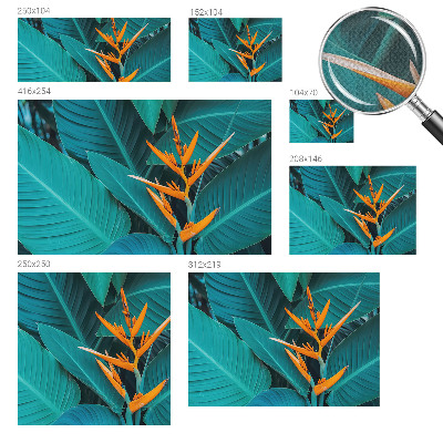 Fotomural decorativo para cabecero de cama Flores frondosas