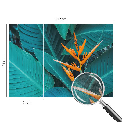 Fotomural decorativo para cabecero de cama Flores frondosas