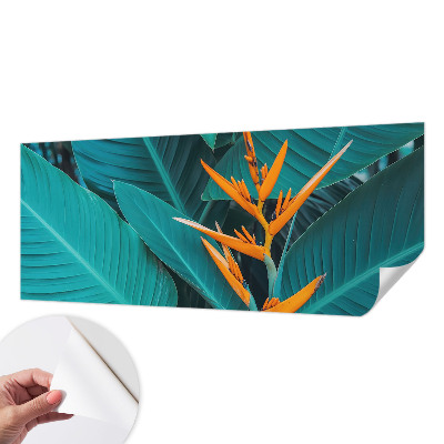 Fotomural decorativo para cabecero de cama con un diseño de flores frondosas