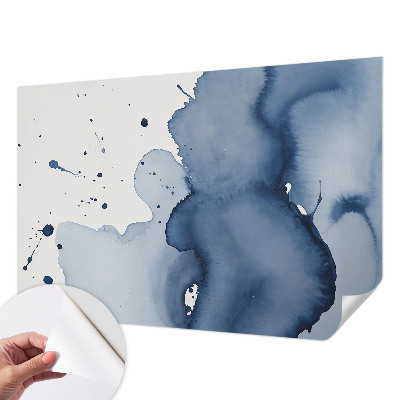 Papel mural con patrón decorativo salpicaduras azul marino