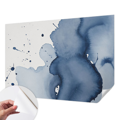 Papel mural con patrón decorativo salpicaduras azul marino