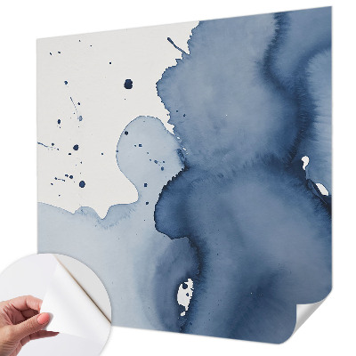 Papel mural con patrón decorativo salpicaduras azul marino