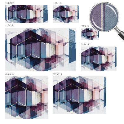 Mural de pared con estampado hermoso cubos geométricos