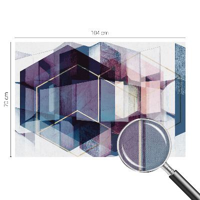 Mural de pared con estampado hermoso cubos geométricos