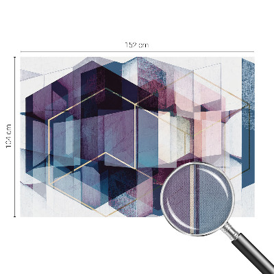 Mural de pared con estampado hermoso cubos geométricos