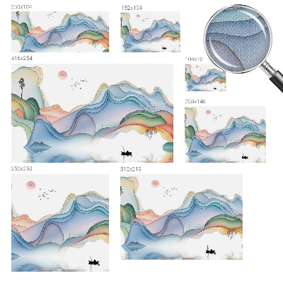 Papel mural con patrón decorativo Paisaje de ensueño