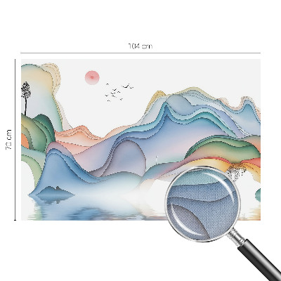 Papel mural con patrón decorativo Paisaje de ensueño
