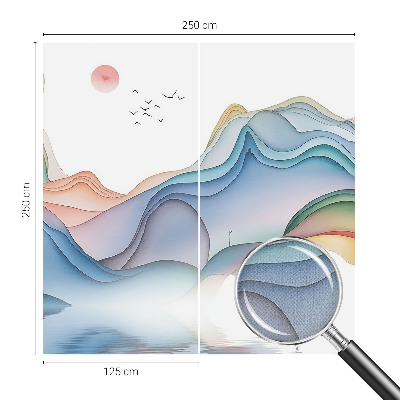 Papel mural con patrón decorativo Paisaje de ensueño