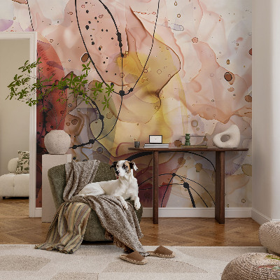 Papel mural con patrón decorativo Armonía abstracta