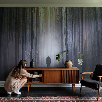 Papel mural texturado decorativo Silencio del bosque