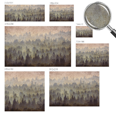 Papel mural texturado decorativo con diseño Niebla forestal