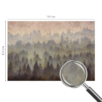 Papel mural texturado decorativo con diseño Niebla forestal