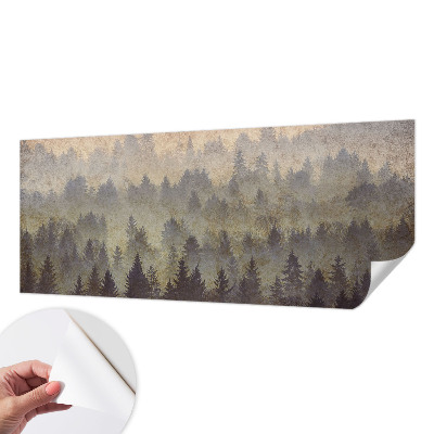 Papel mural texturado decorativo con diseño Niebla forestal