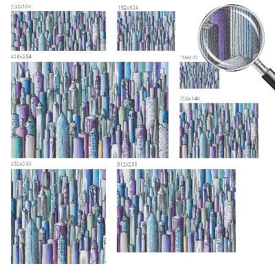 Fotomural decorativo para cabecero de cama rascacielos de la ciudad