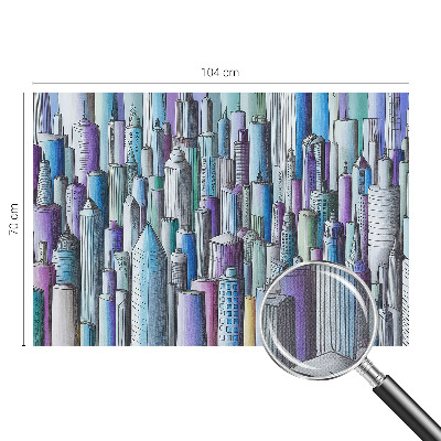 Fotomural decorativo para cabecero de cama rascacielos de la ciudad