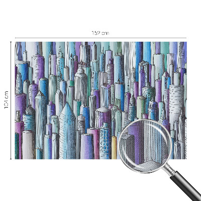 Fotomural decorativo para cabecero de cama rascacielos de la ciudad