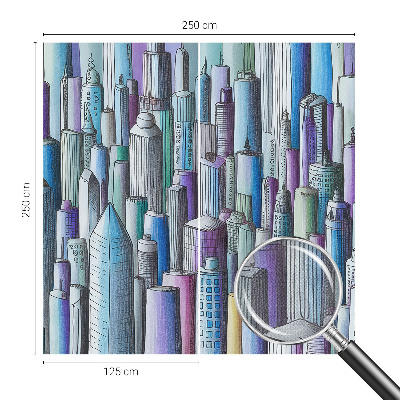 Fotomural decorativo para cabecero de cama rascacielos de la ciudad