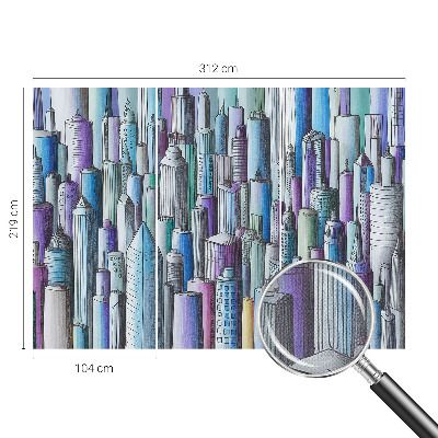 Fotomural decorativo para cabecero de cama rascacielos de la ciudad
