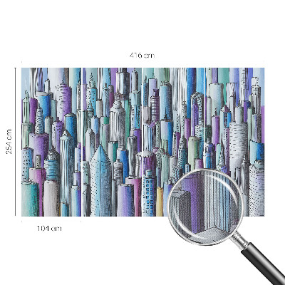 Fotomural decorativo para cabecero de cama rascacielos de la ciudad