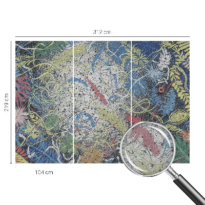 Papel mural texturado decorativo Remolinos de plantas