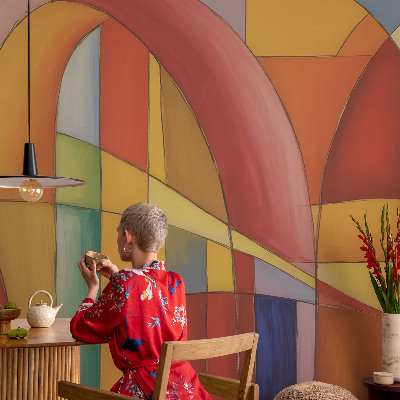 Papel mural con patrón decorativo Formas de energía