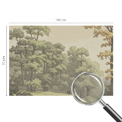 Papel mural con patrón decorativo Idilio forestal