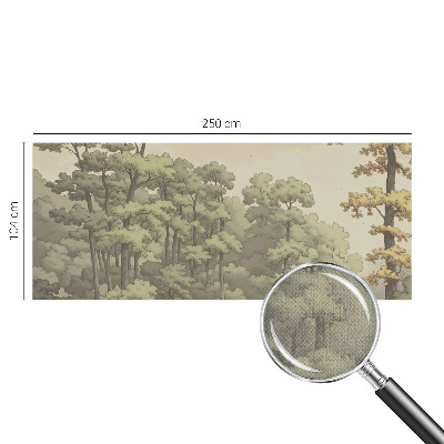 Papel mural con patrón decorativo Idilio forestal