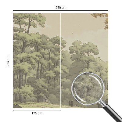 Papel mural con patrón decorativo Idilio forestal