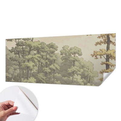 Papel mural con patrón decorativo con diseño 'Idilio forestal'