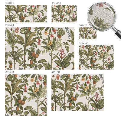 Fotomural decorativo para cabecero de cama con un motivo de naturaleza exótica