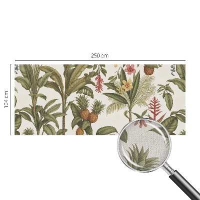 Fotomural decorativo para cabecero de cama con un motivo de naturaleza exótica