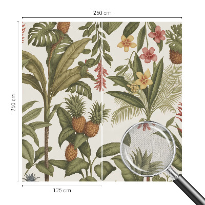 Fotomural decorativo para cabecero de cama con un motivo de naturaleza exótica