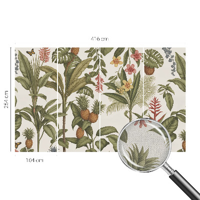 Fotomural decorativo para cabecero de cama con un motivo de naturaleza exótica