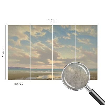 Papel mural con patrón decorativo Una orilla tranquila