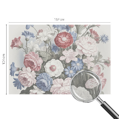 Papel mural texturado decorativo ramo colorido