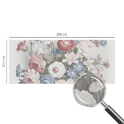 Papel mural texturado decorativo ramo colorido