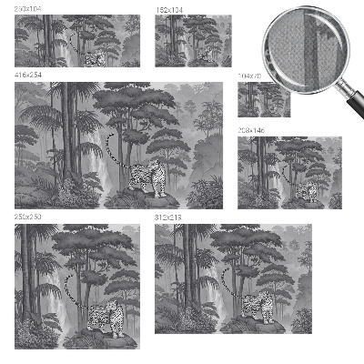 Fotomural decorativo para cabecero de cama Selva tropical