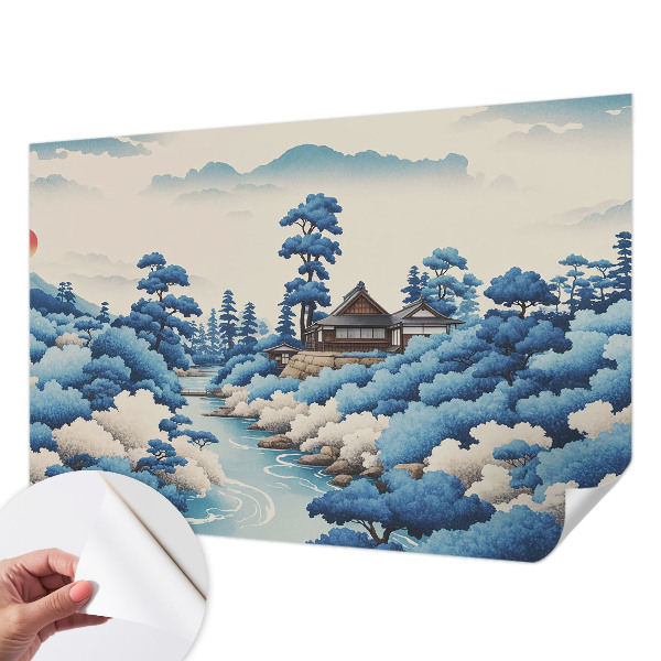 Mural de pared con estampado hermoso con un motivo de naturaleza pacífica