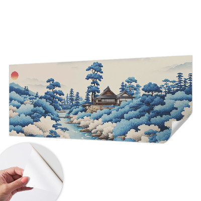 Mural de pared con estampado hermoso con un motivo de naturaleza pacífica