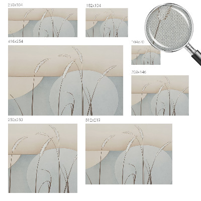 Fotomural decorativo para cabecero de cama con diseño de hierbas suaves