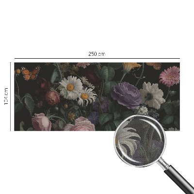Mural de pared con estampado hermoso con un motivo floral elegante