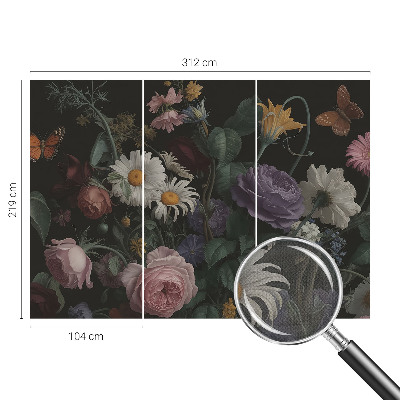 Mural de pared con estampado hermoso Elegancia floral