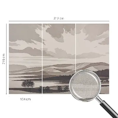 Fotomural decorativo para cabecero de cama con un paisaje tranquilo