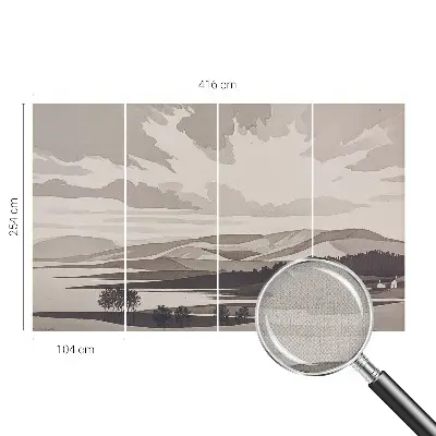 Fotomural decorativo para cabecero de cama con un paisaje tranquilo